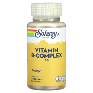 Solaray, Vitamin B-Complex + Energy 100 мг, 50 капс