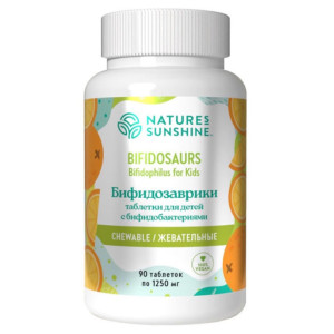 NATURE'S SUNSHINE, Bifidophilus for kids, 90 табл (90 порций)
