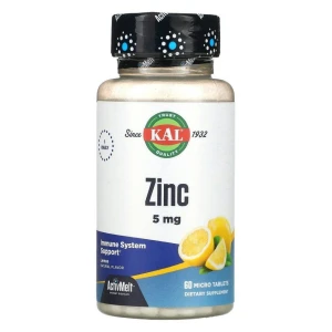 KAL, Zinc ActivMelt, 60 табл, вкус
