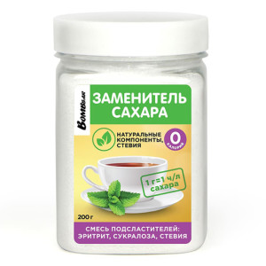 BOMBBAR, Смесь подсластителей на основе эритрита, 200 г