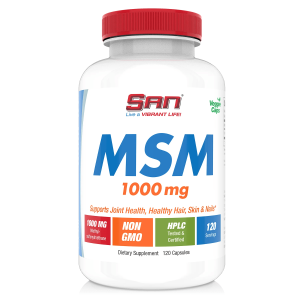 SAN, MSM 1000 мг, 120 капсул