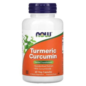 NOW, Turmeric Curcumin extract 95%, 60 капс